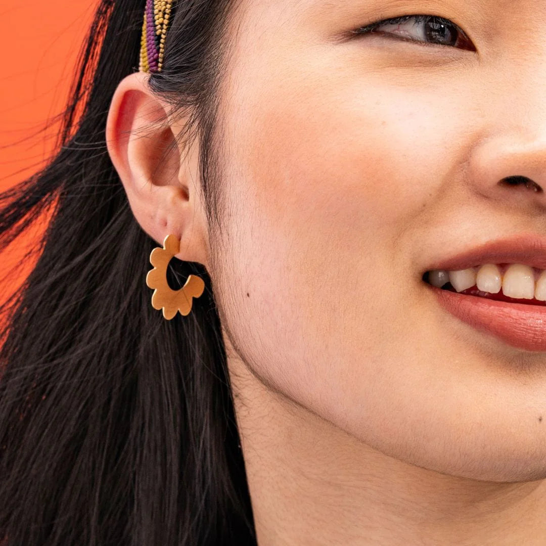 Ink + Alloy Cora Scalloped Hoop Earrings-Earrings-lou lou boutiques