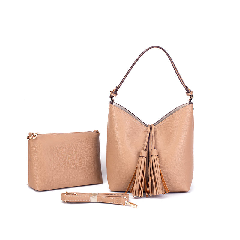 Proya Hobo Bag w/ Tassel-Purses-lou lou boutiques