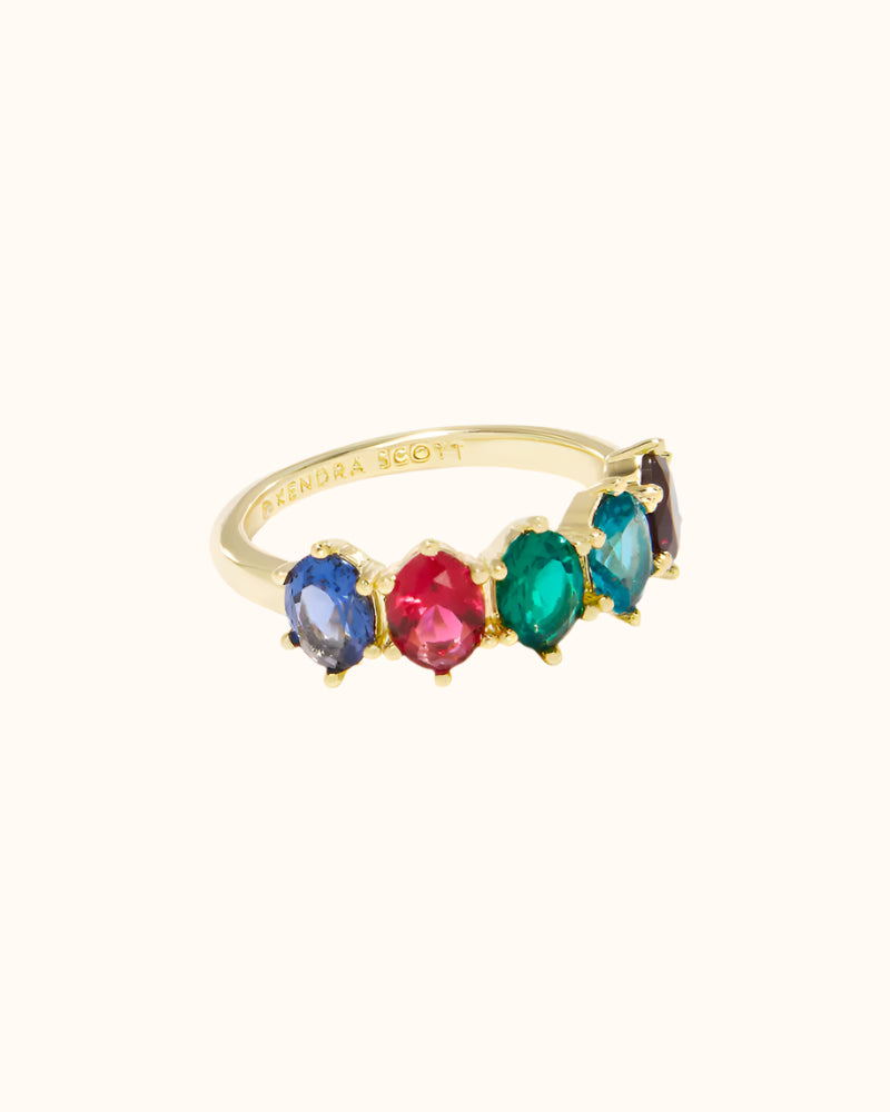 Kendra Scott Gold Cailin Ring in Multi Mix-Rings-lou lou boutiques