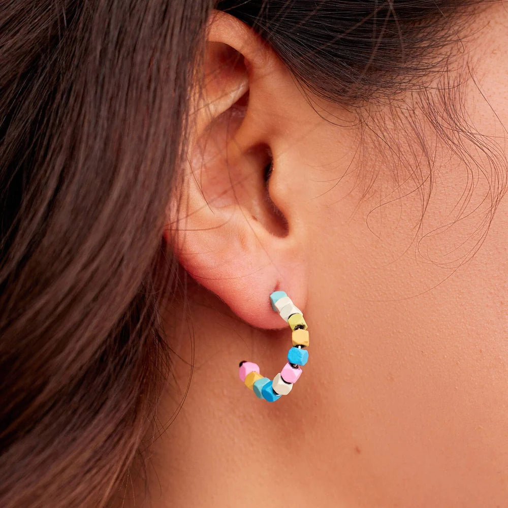 Pura Vida Bahama Bead Hoop Earrings-Earrings-lou lou boutiques