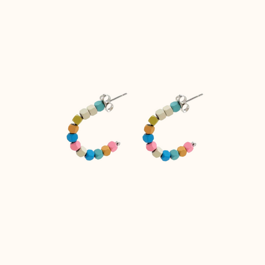 Pura Vida Bahama Bead Hoop Earrings-Earrings-lou lou boutiques