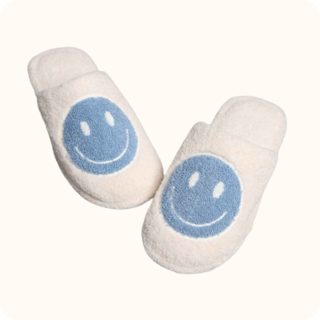 Smiley Face Slippers-Slippers-lou lou boutiques